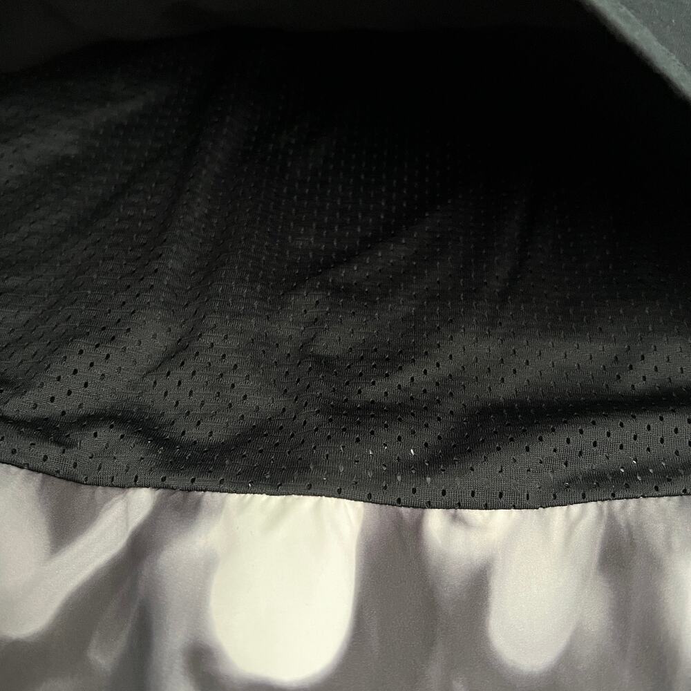 Nike Y2K Black Layered Mesh Detail Racerback Sport Tank Top White Swoosh Size M - Picture 3 of 8
